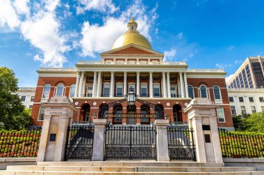 BOSTON, USA - MARCH 29, 2020: Massachusetts State House in Boston, Massachusetts, USA