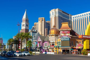 LAS VEGAS, ABD - 29 Mart 2020: Las Vegas, Nevada, ABD 'deki Venedik Otel ve Kumarhanesi