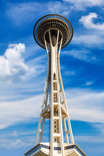 Seattle Usa March 2020 Space Needle Sunny Day Seattle Usa — стоковое фото