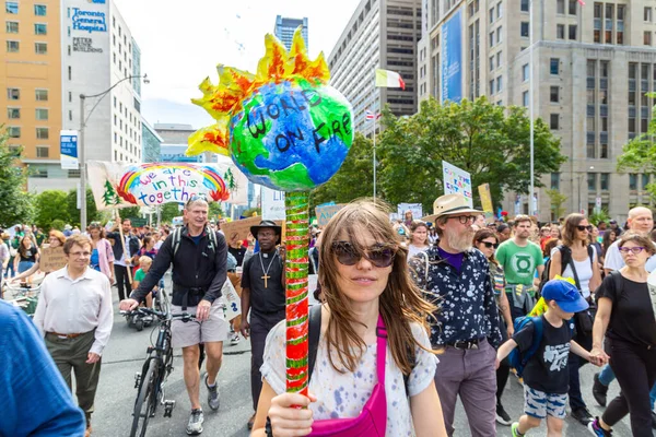 Toronto Canada September 2019 Global Strike Climate Och Marsch För — Stockfoto