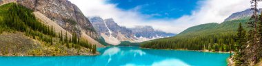 Moraine Gölü Panoraması, Kanada Banff Ulusal Parkı