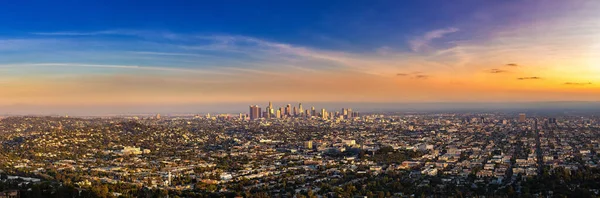Panorama Los Ángeles Atardecer California — Foto de Stock