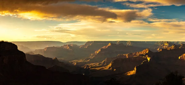 Panorama Wielkiego Kanionu Zachodzie Słońca Arizona Usa — Zdjęcie stockowe