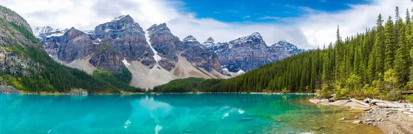 Panorama Lake Moraine Banff National Park Canada — Stock Photo, Image