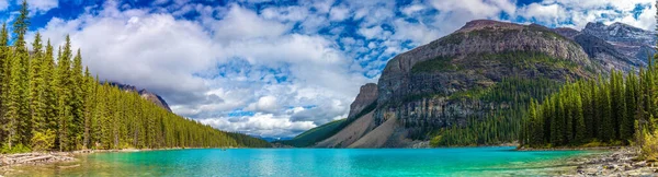 Panorama Del Lago Moraine Parque Nacional Banff Canadá —  Fotos de Stock