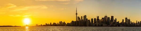 Panorama Toronto Skyline Sunset Ontario Canada — Stock Photo, Image