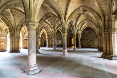University of Glasgow Cloisters, Scotland in a beautiful summer day, United Kingdom clipart