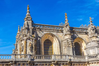 Ortaçağ Templar kalede tomar bir güzel yaz günü, Portekiz