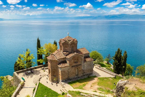 Chiesa Jovan Kaneo Ohrid Una Bellissima Giornata Estiva Repubblica Macedonia — Foto Stock