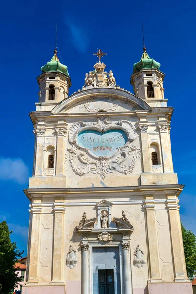 Iglesia Virgen Costa San Remo Hermoso Día Verano Italia — Foto de Stock