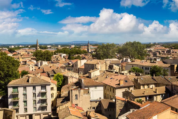 Vue Aérienne Panoramique Avignon Par Une Belle Journée Été France — Photo