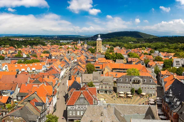 Panorama Luftaufnahme Von Goslar Einem Schönen Sommertag Deutschland — Stockfoto