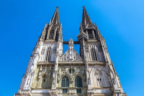 Regensburg Dom Peter Duitsland Een Mooie Zomerdag — Stockfoto