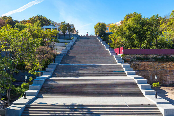 Potemkin steps in Odessa, Ukraine in a beautiful summer day