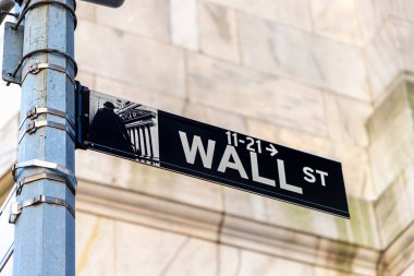 Wall Street tabelası Manhattan, New York City, ABD