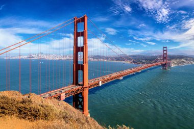 panoramik golden gate Köprüsü san francisco, Kaliforniya, ABD