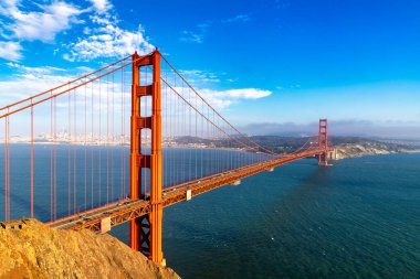 panoramik golden gate Köprüsü san francisco, Kaliforniya, ABD