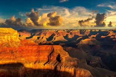 Grand Kanyon Milli Parkı, günbatımı, Arizona, ABD