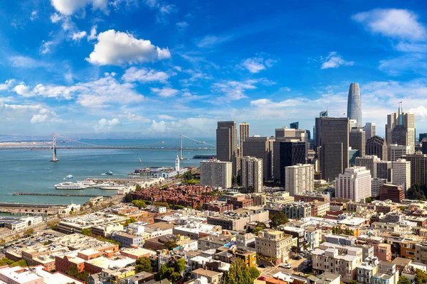 Panoramiczny Widok Lotu Ptaka San Francisco Kalifornia Usa — Zdjęcie stockowe