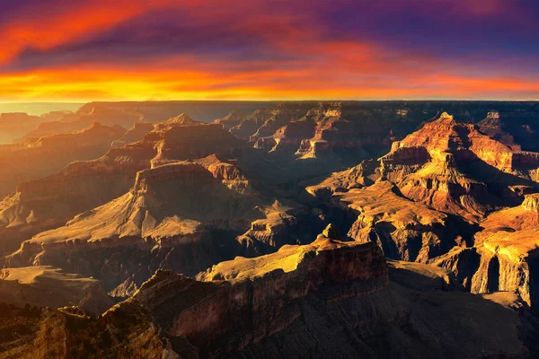 Εθνικό Πάρκο Grand Canyon Στο Powell Point Ηλιοβασίλεμα Αριζόνα Ηπα — Φωτογραφία Αρχείου