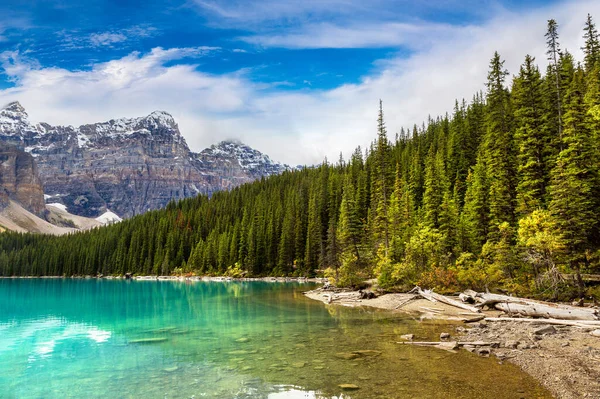 Panoramatický Výhled Jezero Moraine Národní Park Banff Kanady — Stock fotografie