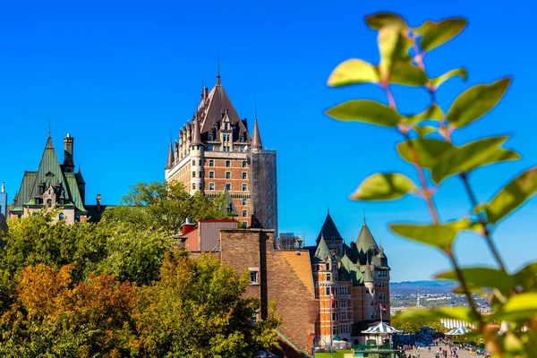 Panoramic View Frontenac Castle Fairmont Chateau Frontenac Old Quebec City — Stock Photo, Image