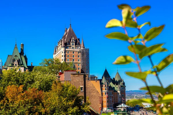 Vista Panoramica Del Castello Frontenac Fairmont Chateau Frontenac Nella Città — Foto Stock