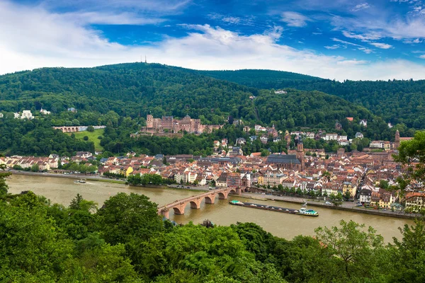 Vue Aérienne Panoramique Heidelberg Par Une Belle Journée Été Allemagne — Photo