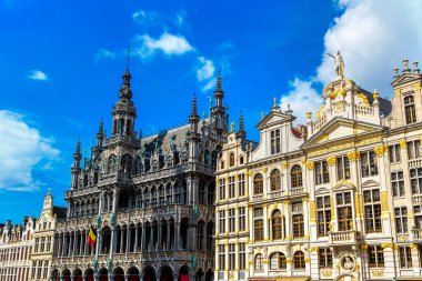 Brüksel 'deki Grand Place Güzel bir yaz günü, Belçika
