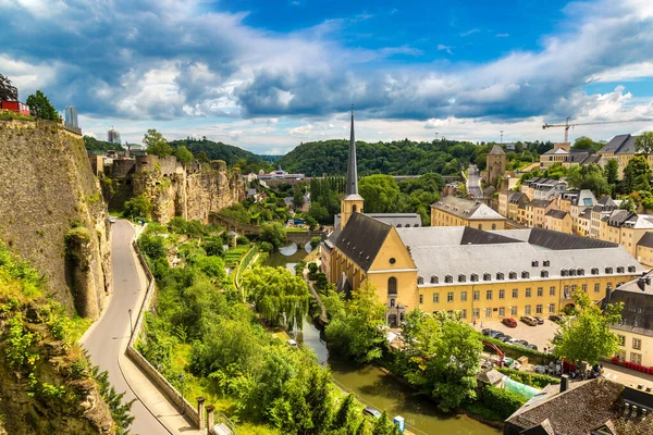 Vista Panorámica Abbaye Neumunster Iglesia Jean Grund Luxemburgo Hermoso Día — Foto de Stock