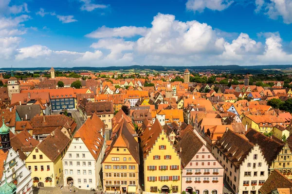 Panoramic Aerial View Rothenburg Beautiful Summer Day Germany — Stock Photo, Image