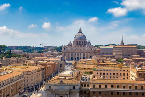 Basilica San Pietro Giorno Estate Vaticano — Foto Stock