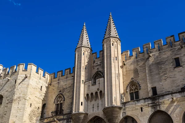 Päpstlicher Palast Avignon Einem Schönen Sommertag Frankreich — Stockfoto