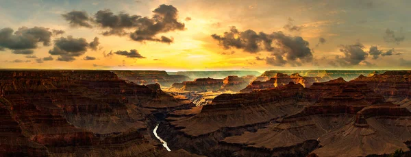 パノラマ グランドキャニオン国立公園 Panorama Grand Canyon National Park アメリカ合衆国アリゾナ州日没 — ストック写真