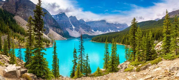 Panorama Del Lago Morena Banff National Park Canada — Foto Stock