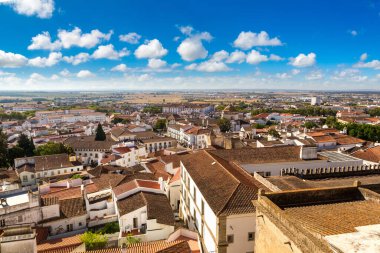 Evora, Portekiz Cityscape güzel yaz gün