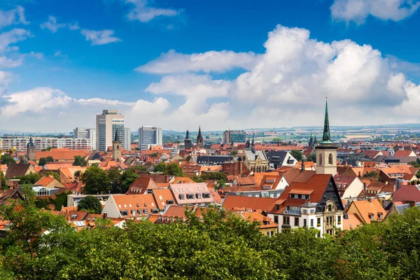 Panoramatický Letecký Pohled Erfurtu Krásný Letní Den Německo — Stock fotografie