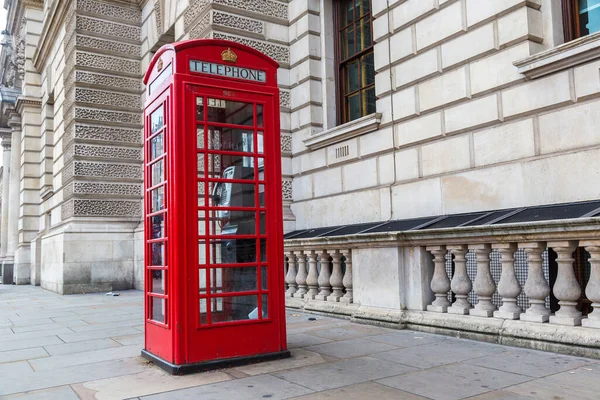 Teléfono Rojo Cabinas Londres Hermoso Día Verano Londres Inglaterra Reino — Foto de Stock