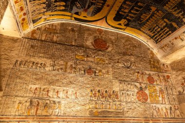 Krallar Vadisi, Luxor, Mısır 'da Firavun mezarı V. Ramses ve VI.