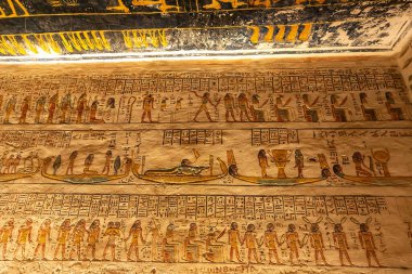 Krallar Vadisi, Luxor, Mısır 'da Firavun mezarı V. Ramses ve VI.