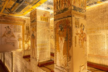 Krallar Vadisi, Luxor, Mısır 'da Firavun mezarı V. Ramses ve VI.