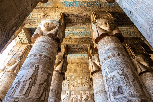 Interior Dendera Temple Sunny Day Luxor Egypt —  Fotos de Stock