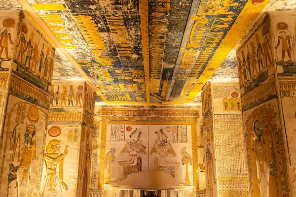 Гробница Фараонов Рамсес Долине Царей Луксор Египет — стоковое фото