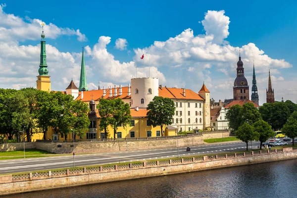 Panoramic View Old Town Riga Beautiful Summer Day Latvia — Stock Photo, Image
