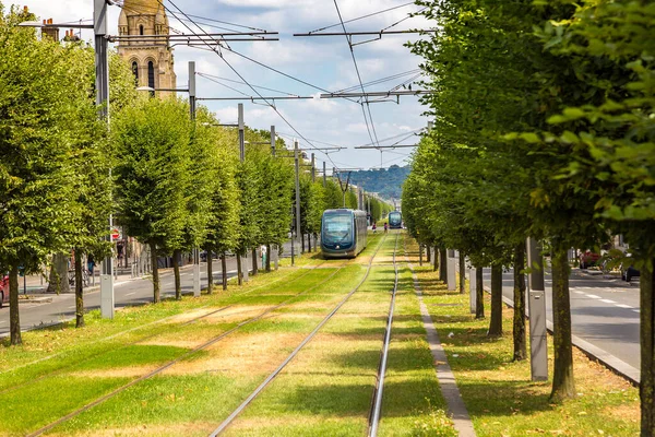 Bordeaux Modern Şehir Tramvayı Güzel Bir Yaz Gününde Fransa — Stok fotoğraf
