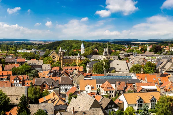 Panorama Luftaufnahme Von Goslar Einem Schönen Sommertag Deutschland — Stockfoto