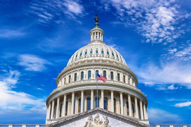 ABD Kongre Binası bir yaz günü Washington DC 'de.