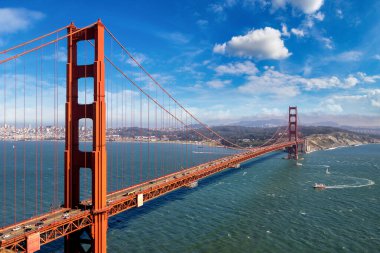 panoramik golden gate Köprüsü san francisco, Kaliforniya, ABD