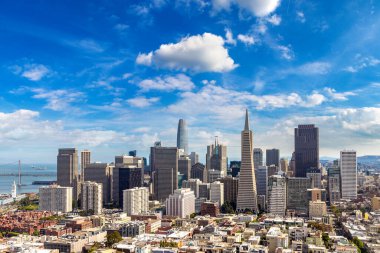 San Francisco, California, ABD 'nin panoramik hava manzarası