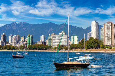 Vancouver 'da sahte dere güneşli bir günde Vancouver, Kanada